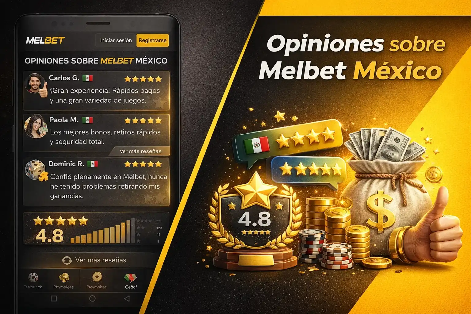 Valoraciones y comentarios de usuarios sobre Melbet Mexico