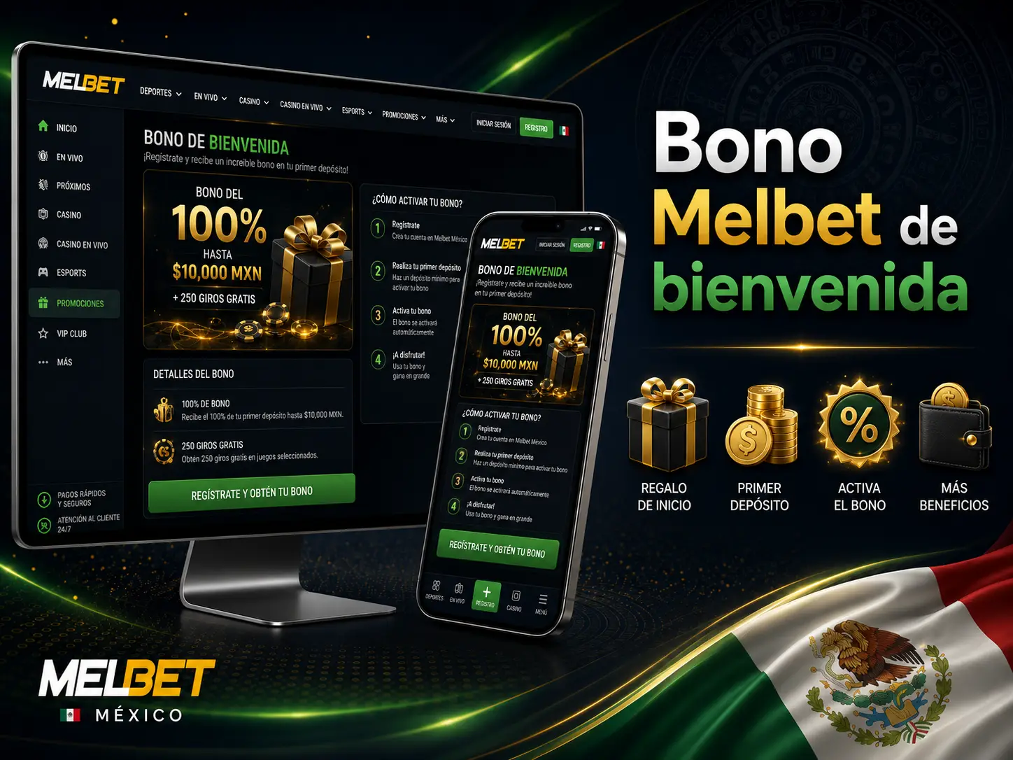 Bono Melbet de Bienvenida Casino