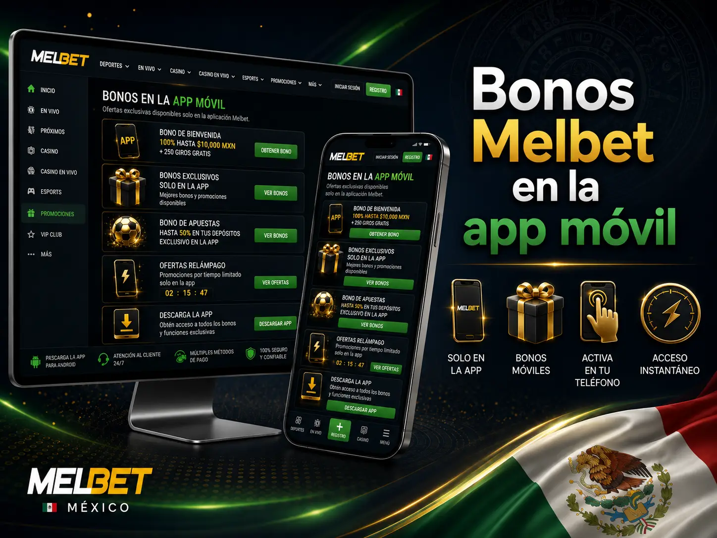 App Móvil Bonos Melbet Casino