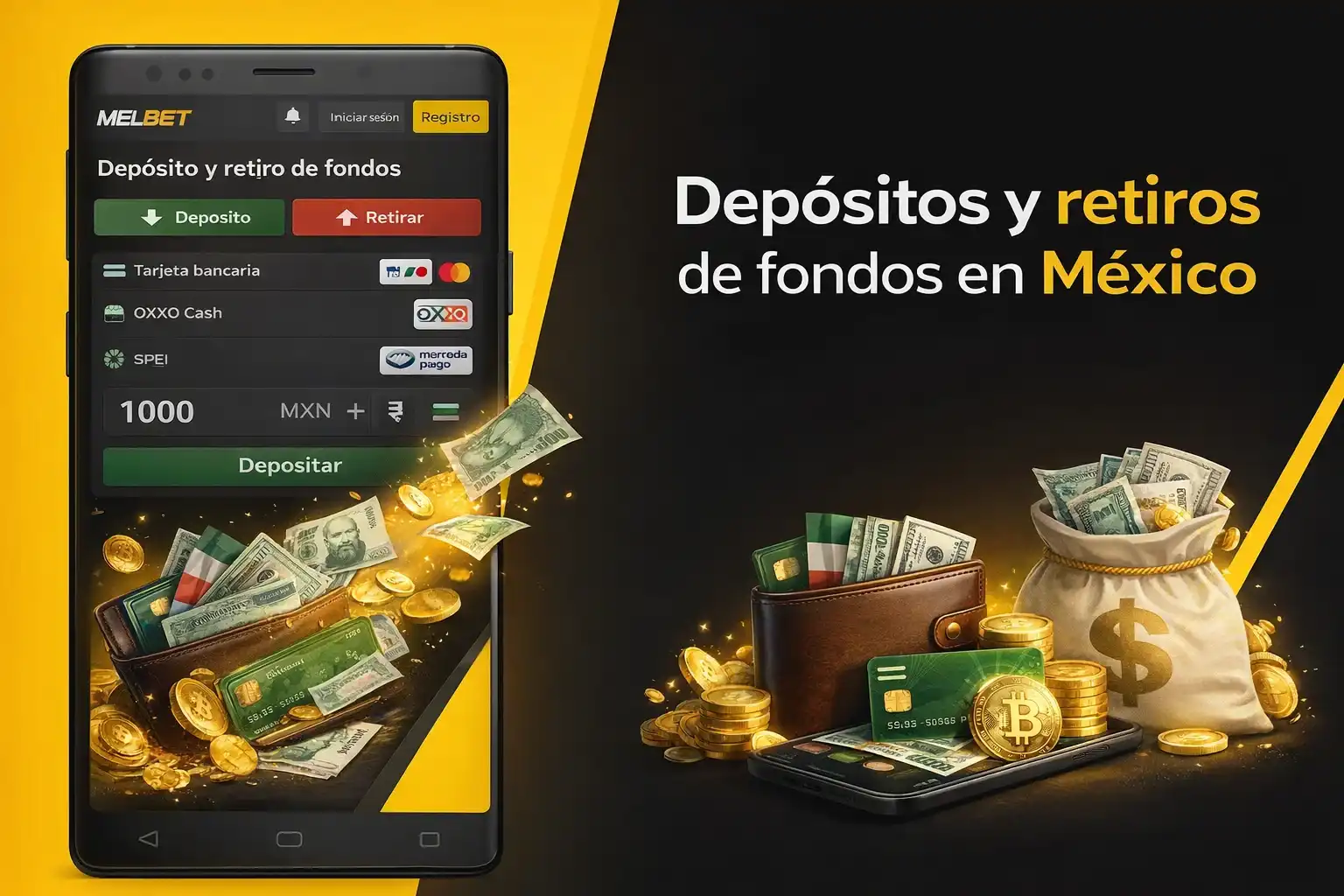 Movimiento de fondos: ingresos y extracciones en México