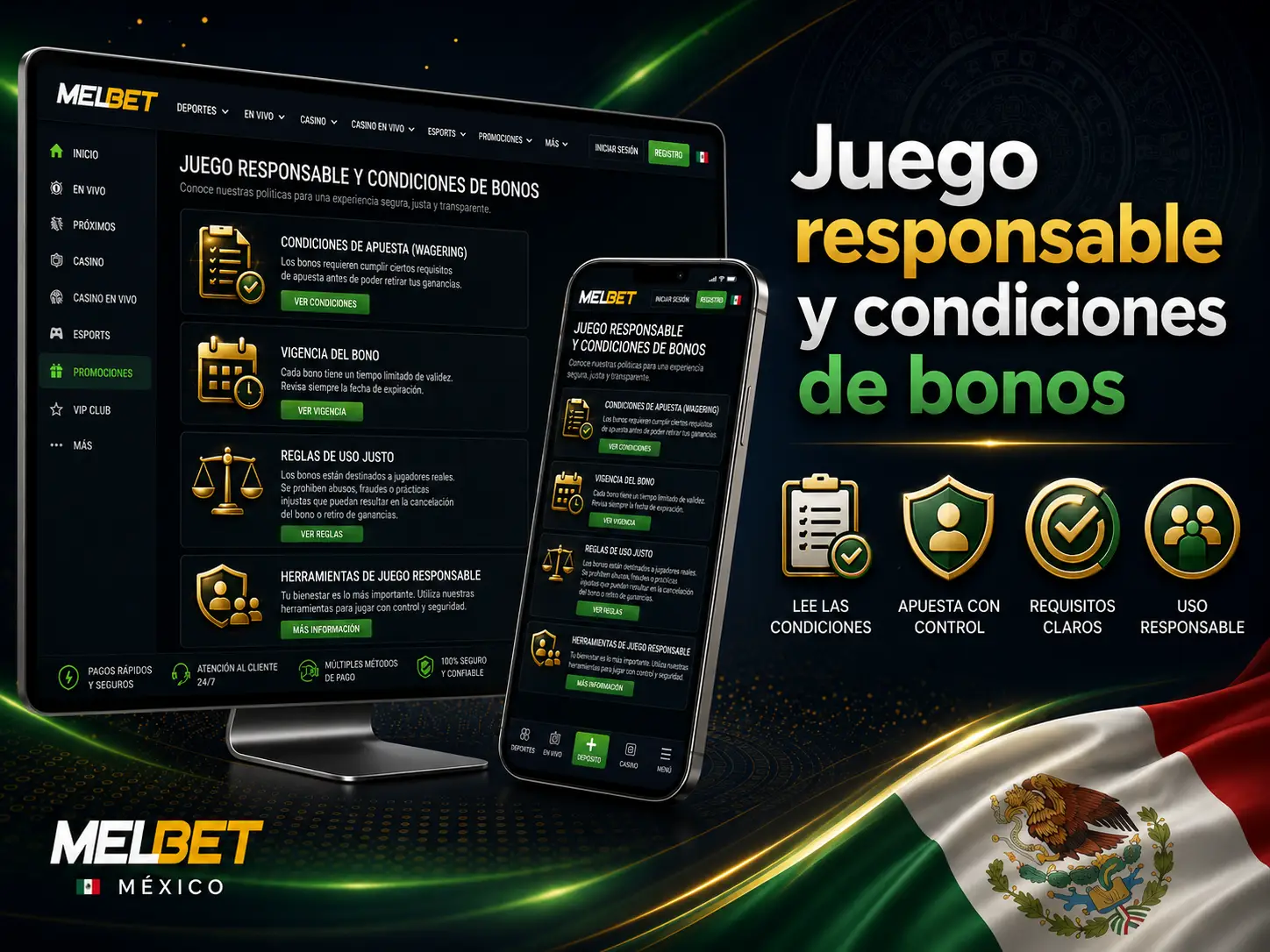 Juego Responsable y Condiciones de Bonos